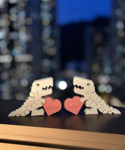 3D打印心形骷髏龍 全身關節可動 可加字及自訂大小